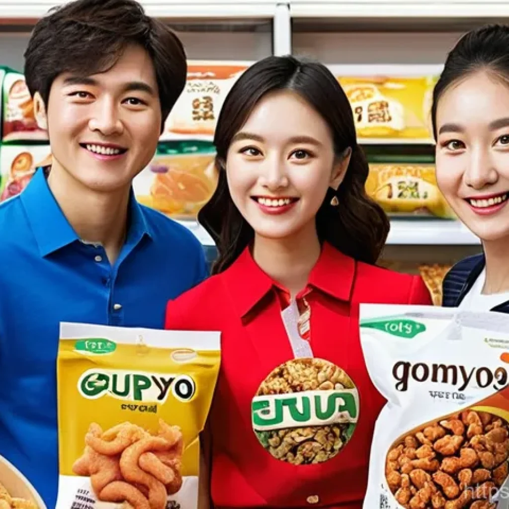 건조 식품 제조의 성공 사례와 실패 사례 - **Global K-Food Dried Snack Success:** A vibrant and diverse group of people from various cultural b...